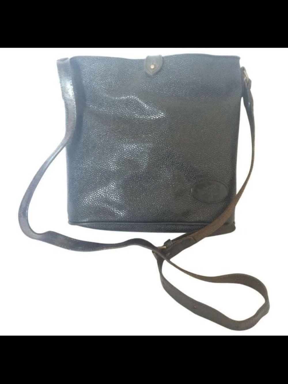 Mulberry Black Pebbled Leather Crossbody Bag